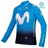 Tenue Maillot M/L + Collant à Bretelles 2019 Movistar Team Hiver Thermal Fleece N001